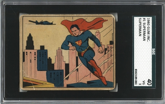 1940 R145 Gum, Inc. "Superman" #1 "Superman" - SGC 40 VG 3